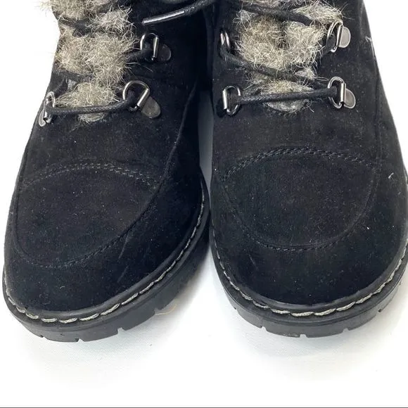 Dana Buchman fur lined lace up winter boots - 7