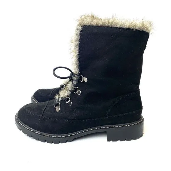 Dana Buchman fur lined lace up winter boots - 7