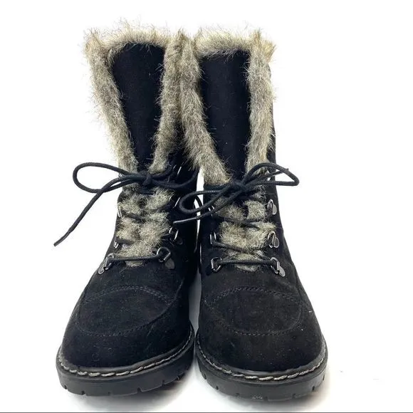 Dana Buchman fur lined lace up winter boots - 7