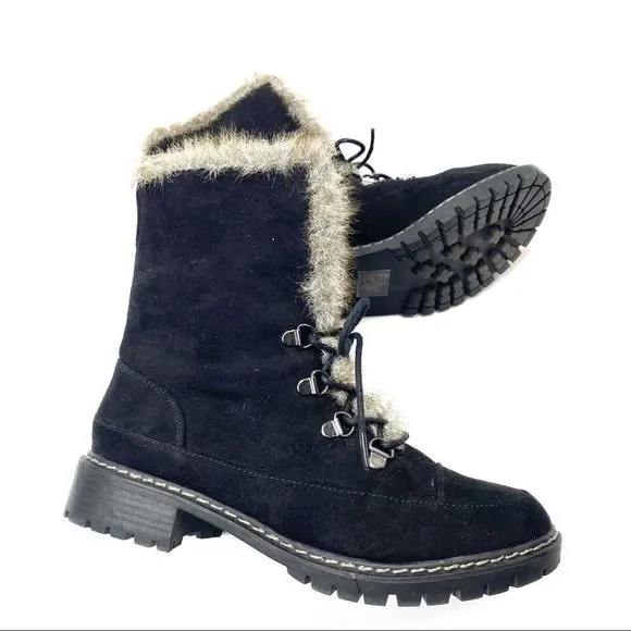 Dana Buchman fur lined lace up winter boots - 7