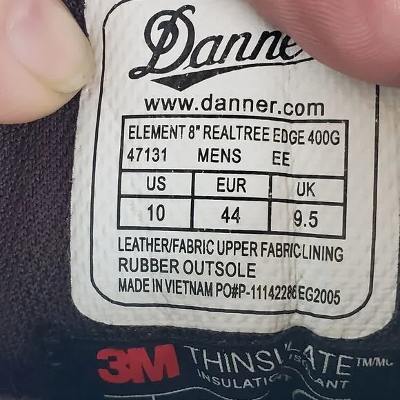 DANNER® ELEMENT 8&quot; MOSSY OAK BREAK-UP COUNTRY INSULATED 400G HUNT BOOTS Sz 10