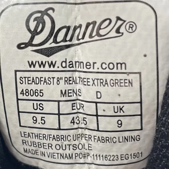 Danner Steadfast Hunting Boots, 8&quot; Realtree Xtra Waterproof 48065 Mens Size 9.5