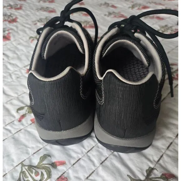 Dansko Leather Sneakers Shoes Women's Size 38 Black Lace Up Nurse Vibram