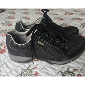 Dansko Leather Sneakers Shoes Women's Size 38 Black Lace Up Nurse Vibram
