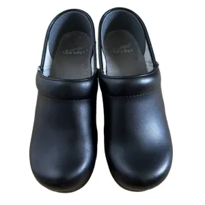 Dansko Womens Professional Comfort Leather Mule Clogs Shoes Black Sz 37