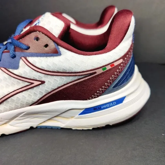 Diadora Mythos Women's Gray Burgundy  Running Sneakers Athletic Shoes Size 10