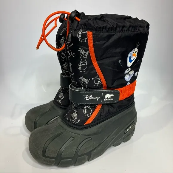 Disney x Sorel Frozen Olaf insulated winter boots black size 1