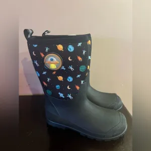 DKSUKO Kid’s Muck Rain Boots for Girls and Boys,Winter Snow Waterproof Insulated
