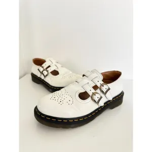Doc Marten 8065 Mary Jane Leather Shoes White Buckle Comfort Women's US 9 EU 41