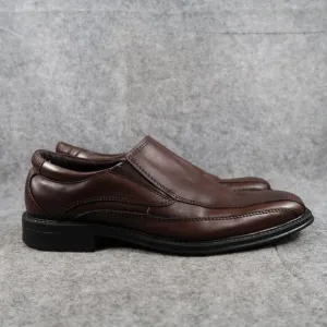 Dockers Shoes Mens 8.5 Loafer Slip On Brown Leather Classic Comfort Professional