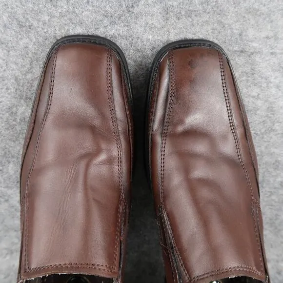 Dockers Shoes Mens 8.5 Loafer Slip On Brown Leather Classic Comfort Professional