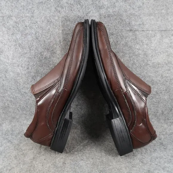 Dockers Shoes Mens 8.5 Loafer Slip On Brown Leather Classic Comfort Professional