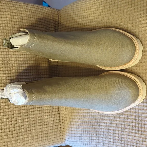 Dolce Vita Huey Caster Heeled Sage Cavas Boot NIB