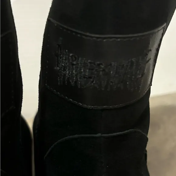 Dolls Kill / Darker Wavs Atmosphere Fleece Lined Suede Platform Platform Boots