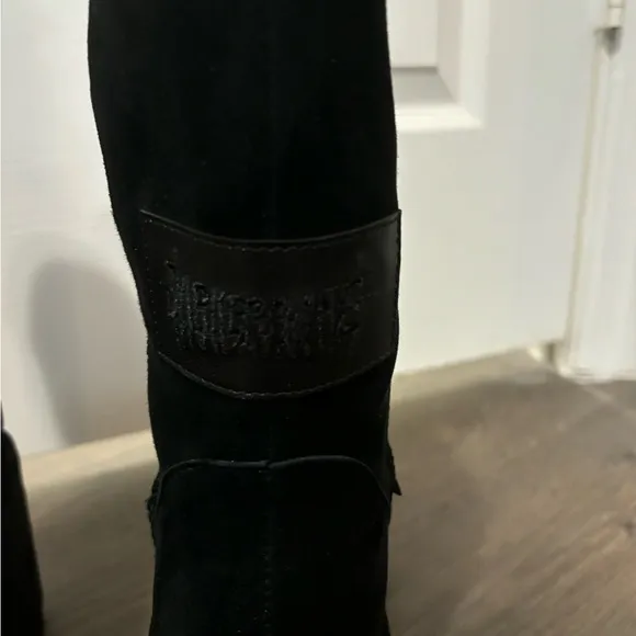 Dolls Kill / Darker Wavs Atmosphere Fleece Lined Suede Platform Platform Boots