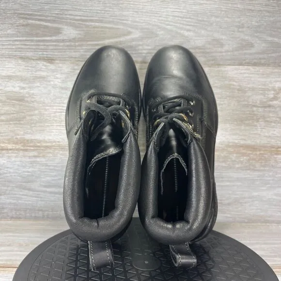 Dr. Comfort Mens Boss 9510 Black Leather Ankle Boots Size 12 M
