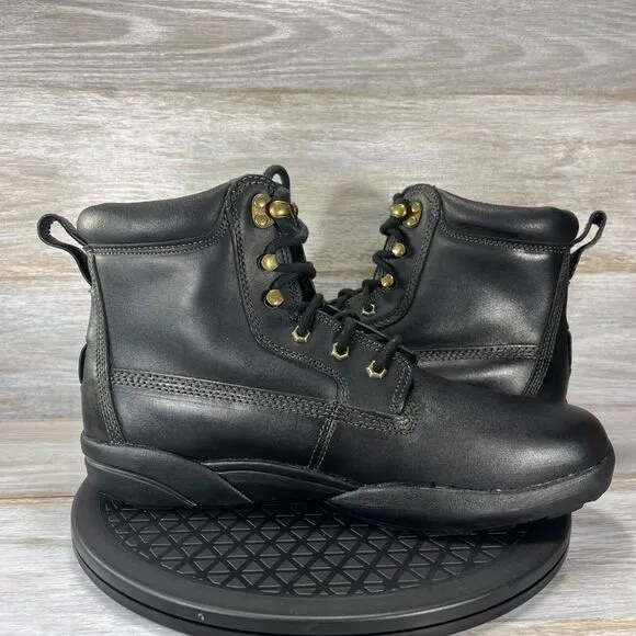 Dr. Comfort Mens Boss 9510 Black Leather Ankle Boots Size 12 M