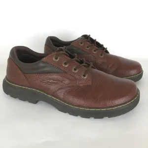 Dr. Doc Martens Shoes Slip Resistant Brown Leather AW004 4 Eye Oxford Mens Sz 10