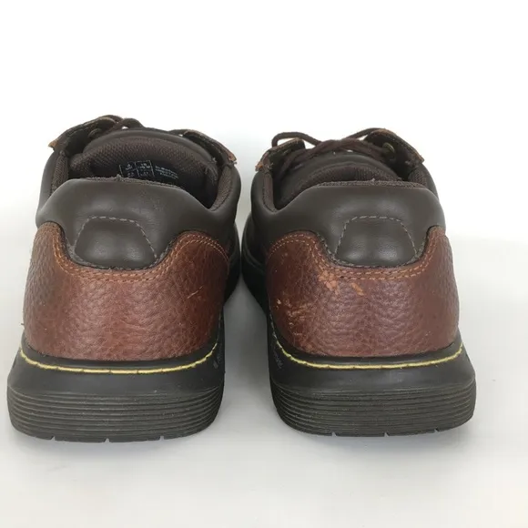 Dr. Doc Martens Shoes Slip Resistant Brown Leather AW004 4 Eye Oxford Mens Sz 10