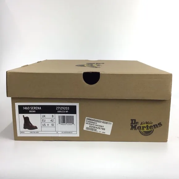 Dr. Martens 1460 Serena Aburzzo Lug Sole Lace-up Faux Fur Lined Leather Boots 10