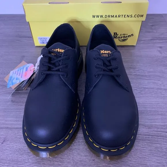 Dr Martens 1461 Slip Resistant Leather Oxford Shoes Black Industrial Full Grain