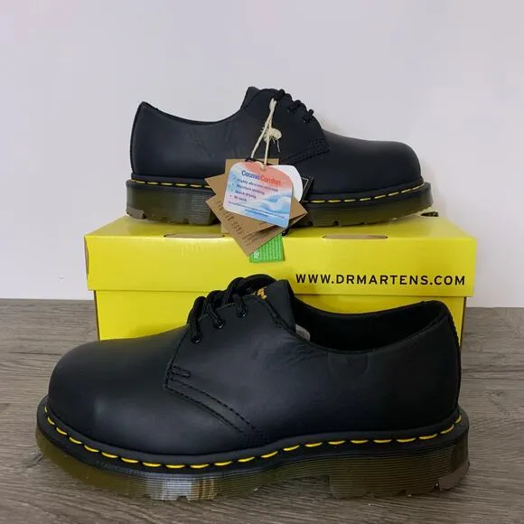 Dr Martens 1461 Slip Resistant Leather Oxford Shoes Black Industrial Full Grain