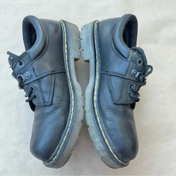 DR MARTENS Ashridge Industrial Steel Toe Black Leather Oxford Shoes Mens 11