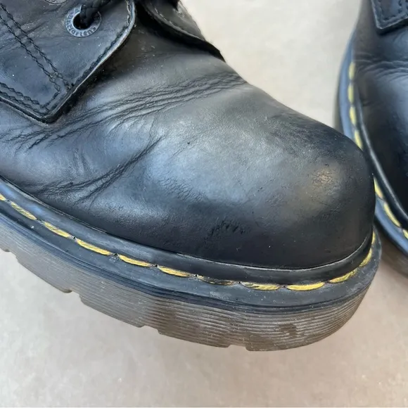 DR MARTENS Ashridge Industrial Steel Toe Black Leather Oxford Shoes Mens 11