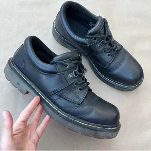 DR MARTENS Ashridge Industrial Steel Toe Black Leather Oxford Shoes Mens 11