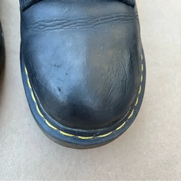DR MARTENS Ashridge Industrial Steel Toe Black Leather Oxford Shoes Mens 11