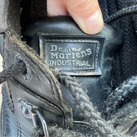 DR MARTENS Ashridge Industrial Steel Toe Black Leather Oxford Shoes Mens 11