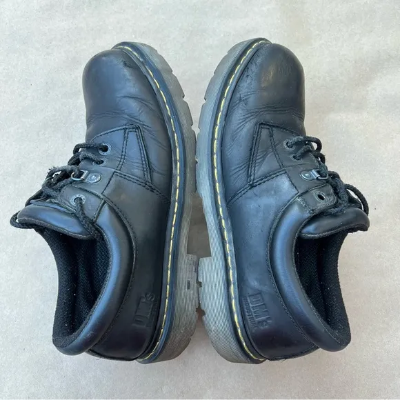 DR MARTENS Ashridge Industrial Steel Toe Black Leather Oxford Shoes Mens 11