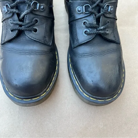 DR MARTENS Ashridge Industrial Steel Toe Black Leather Oxford Shoes Mens 11