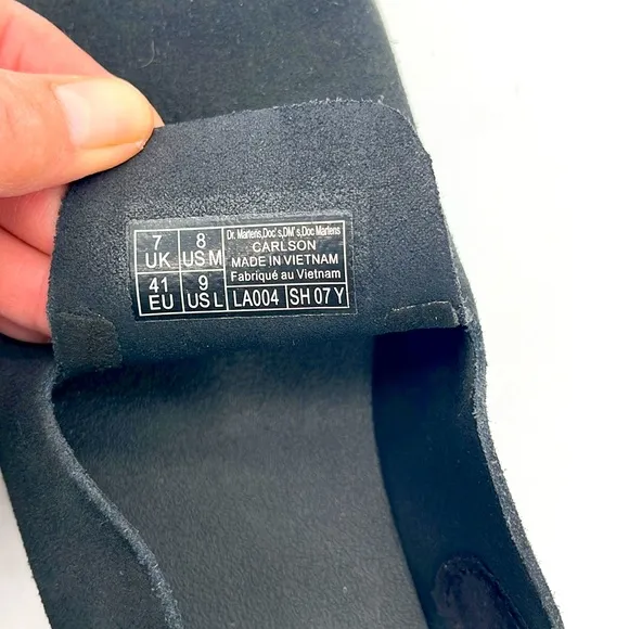 Dr. Martens Carlson Slingback Mules 27410001 Black Mens Size 8 Womens Size 9