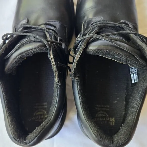 Dr Martens Industrial 10048 Leather Steel Toe Safety Shoes Oxfords Black Size 9