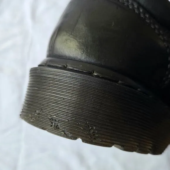 Dr Martens Industrial 10048 Leather Steel Toe Safety Shoes Oxfords Black Size 9