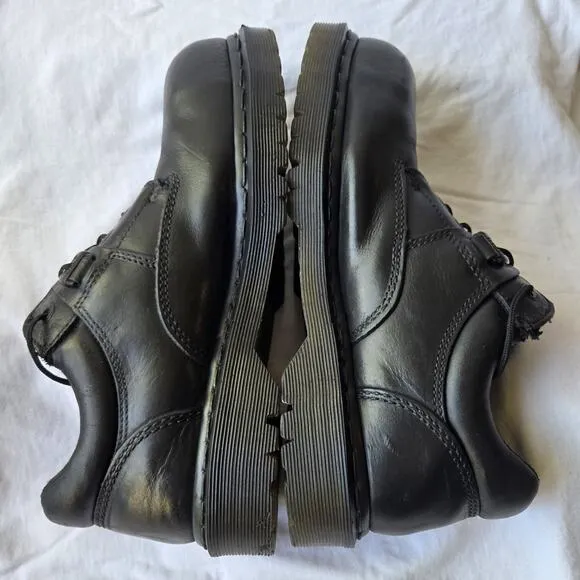 Dr Martens Industrial 10048 Leather Steel Toe Safety Shoes Oxfords Black Size 9