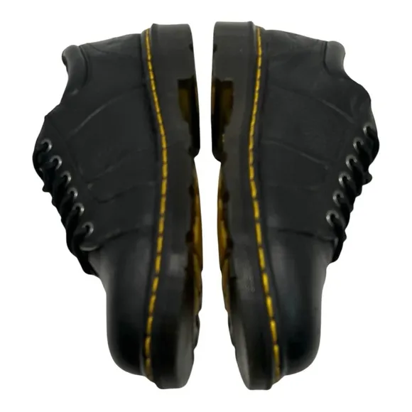 Dr. Martens Industrial Mila Black Leather Lace Up Women Shoes 8