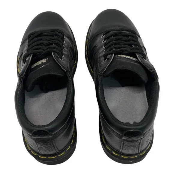 Dr. Martens Industrial Mila Black Leather Lace Up Women Shoes 8