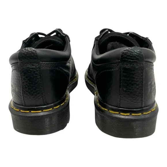 Dr. Martens Industrial Mila Black Leather Lace Up Women Shoes 8