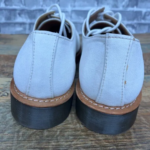 Dr Martens Lester‎ White Canvas Lace Up Oxford Shoes Mens Size 14