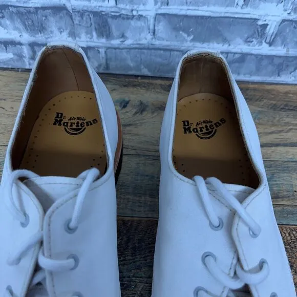 Dr Martens Lester‎ White Canvas Lace Up Oxford Shoes Mens Size 14
