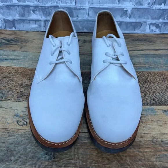 Dr Martens Lester‎ White Canvas Lace Up Oxford Shoes Mens Size 14