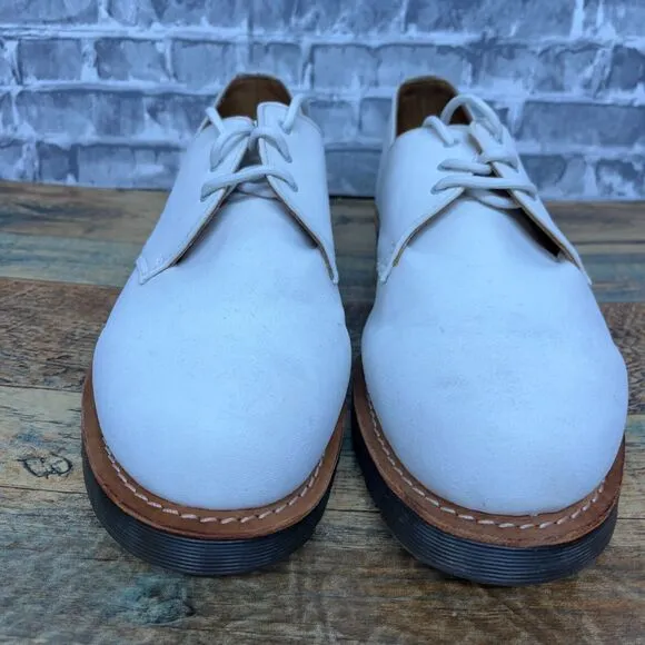 Dr Martens Lester‎ White Canvas Lace Up Oxford Shoes Mens Size 14