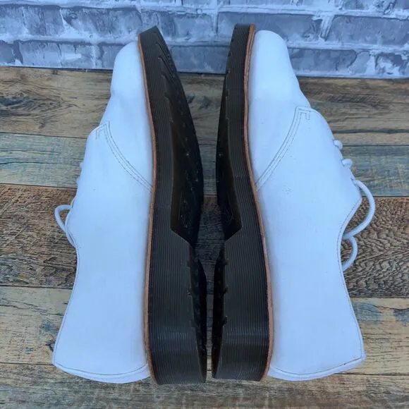 Dr Martens Lester‎ White Canvas Lace Up Oxford Shoes Mens Size 14