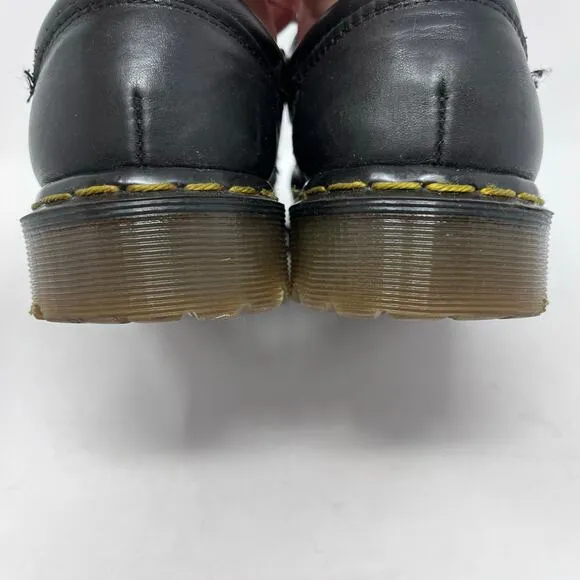 Dr Martens Mens US Size 8 UK 7 Made in England Black Leather 5 Eye Padded Oxford