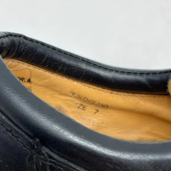 Dr Martens Mens US Size 8 UK 7 Made in England Black Leather 5 Eye Padded Oxford