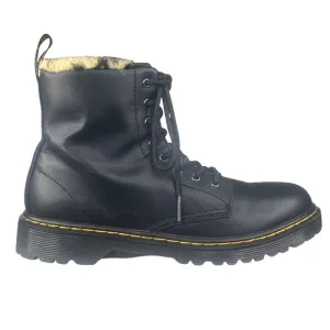 Dr. Martens Unisex Serena Leo Y Black Leopard Lined Combat Boot Size M 6 W 7
