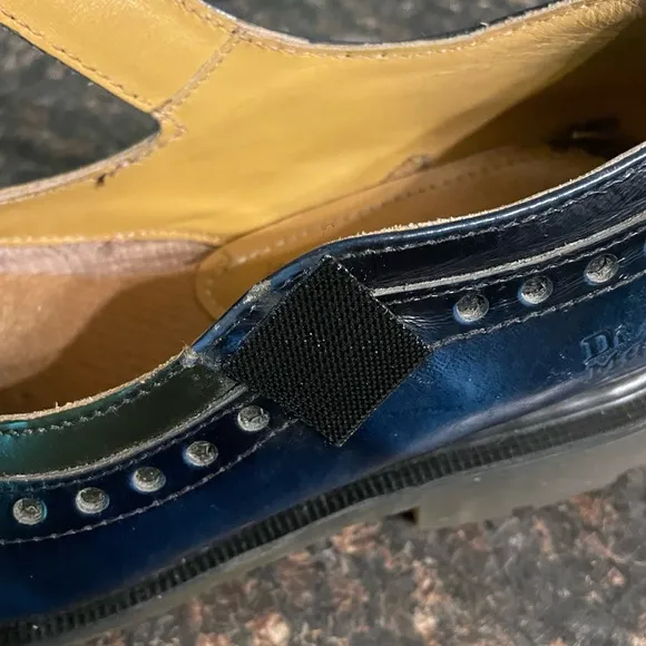 Dr Martens Vintage 90’s England Made Blue &amp; Green Mary Jane Chunky Shoes…