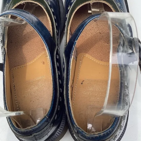Dr Martens Vintage 90’s England Made Blue &amp; Green Mary Jane Chunky Shoes…